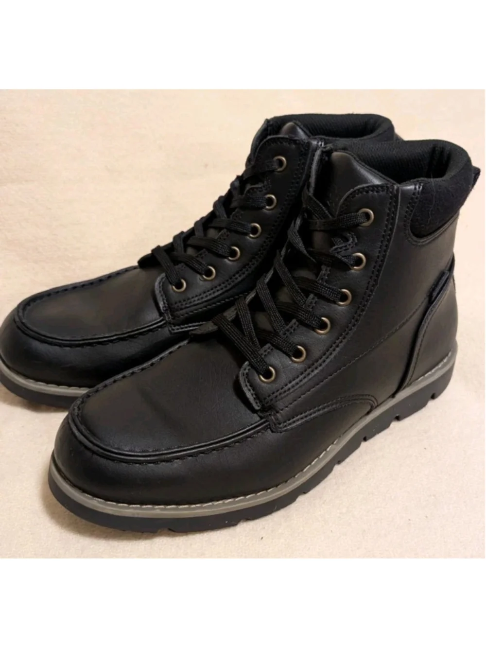 Levi's Mens Black Dean Moc Toe Lace Up Ankle Size 11 Boots F60